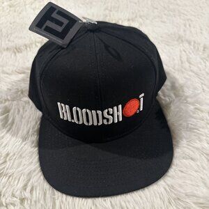 BLOODSHOT baseball hat black center logo snap back NWT